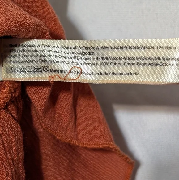 New! Intimately Free People Rust Color Adella Camisole Crochet Lace Top Size S - Picture 16 of 16